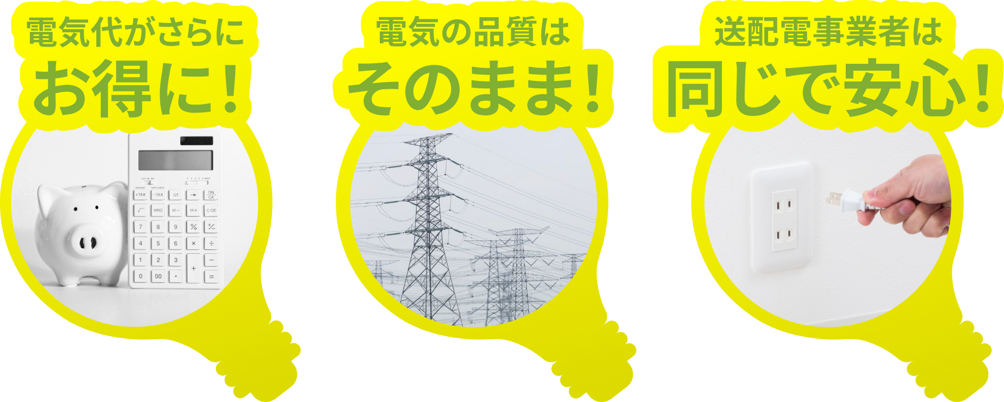 品質お得送配電業者